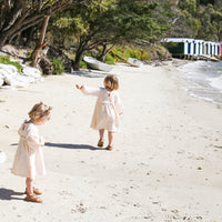cotton and linen apricot cream belle dress loui the label