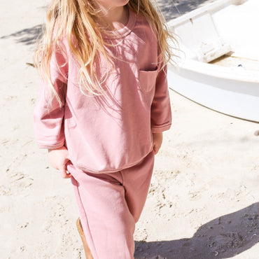 loui the label pink cotton arlo trackie set