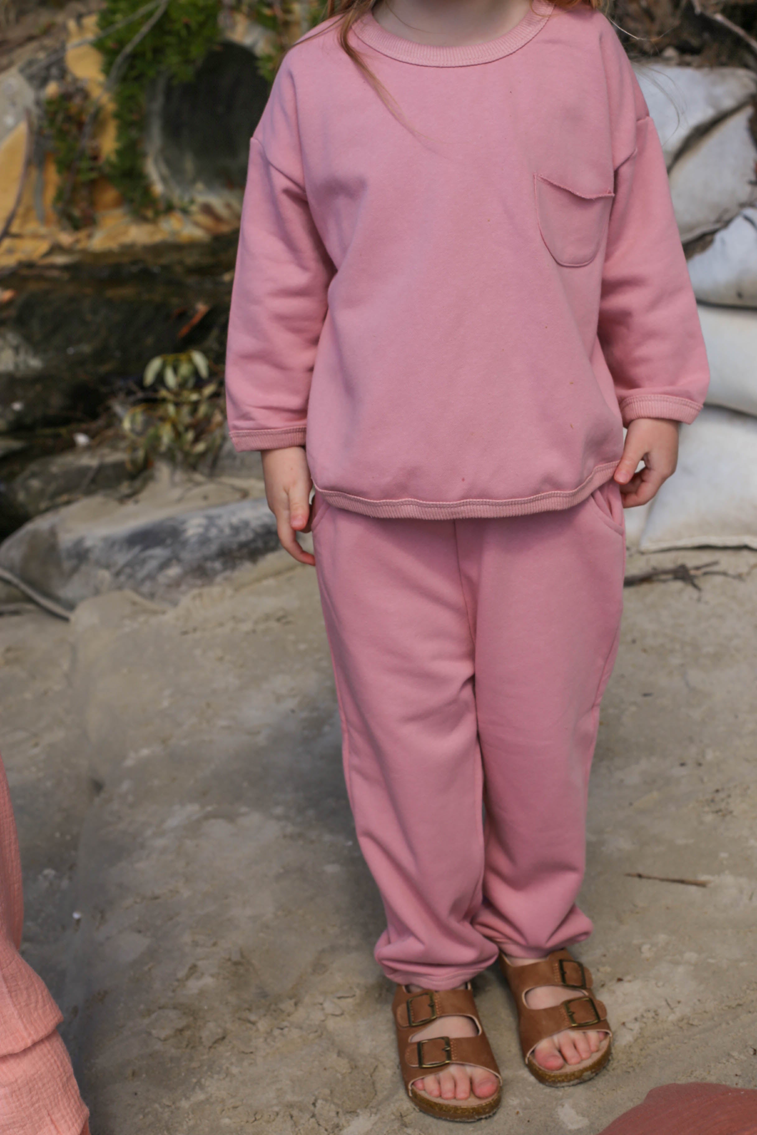 loui the label pink cotton arlo trackie set