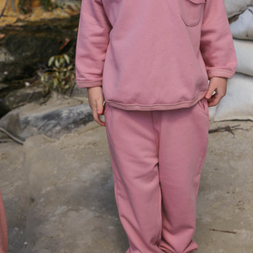 loui the label pink cotton arlo trackie set