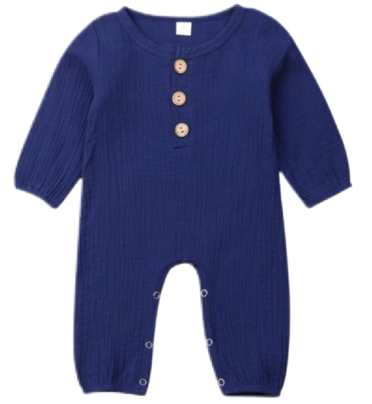 lenny romper navy cotton linen blend loui the label