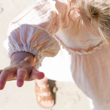 cotton and linen apricot cream belle dress loui the label 