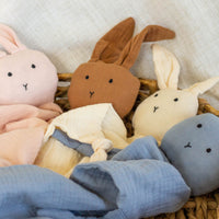 100% cotton bunny snuggy loui the label