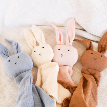 100% cotton bunny snuggy loui the label