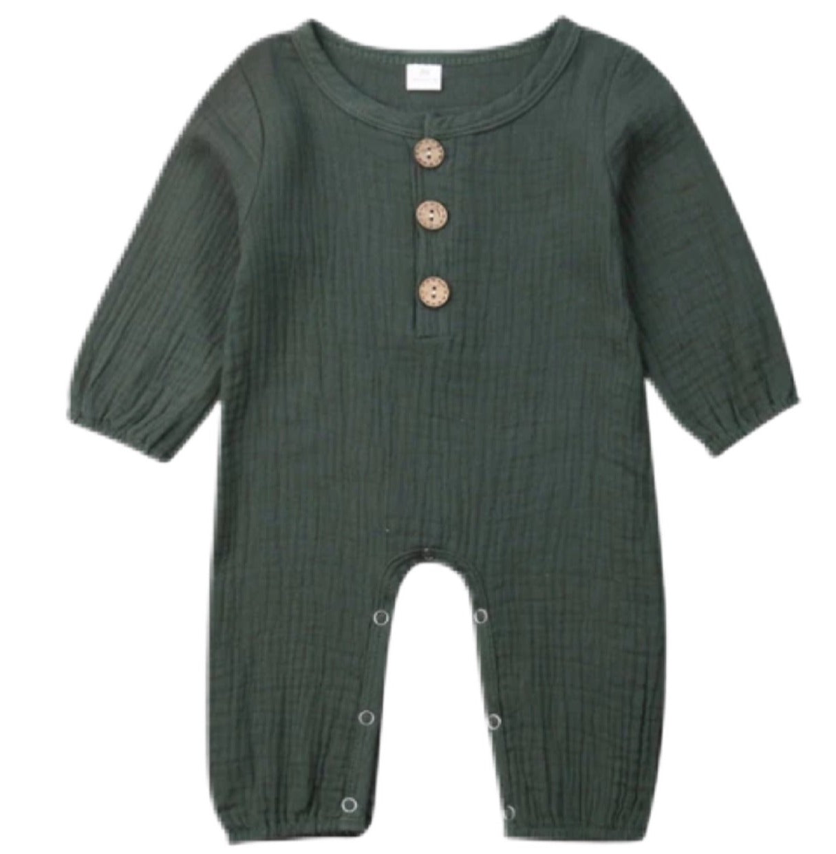 lenny romper forrest green cotton linen blend loui the label