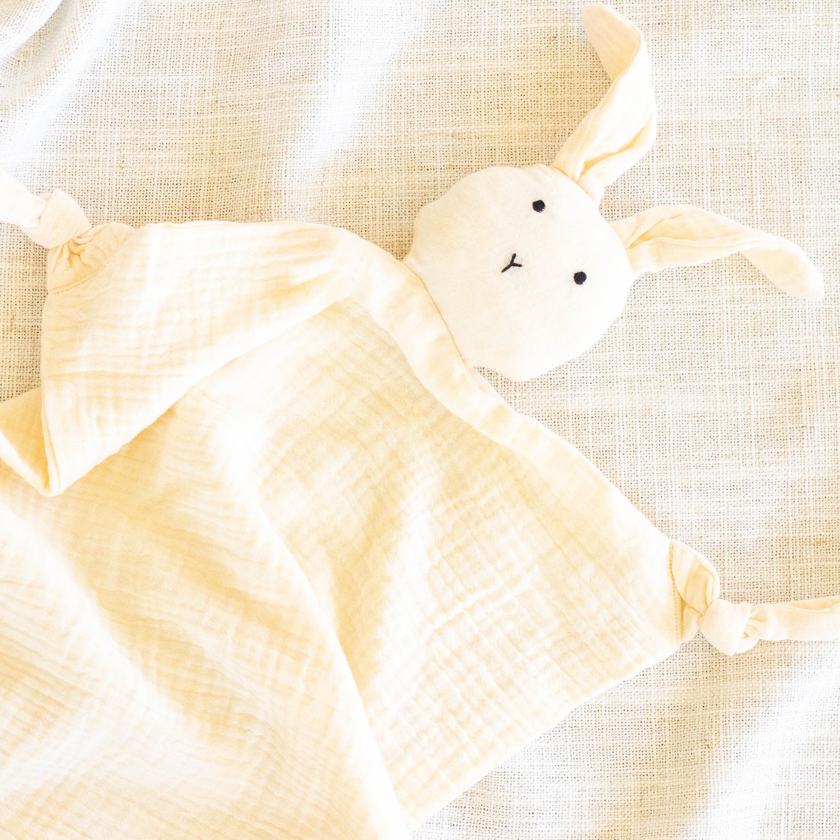 100% cotton bunny snuggy cream loui the label