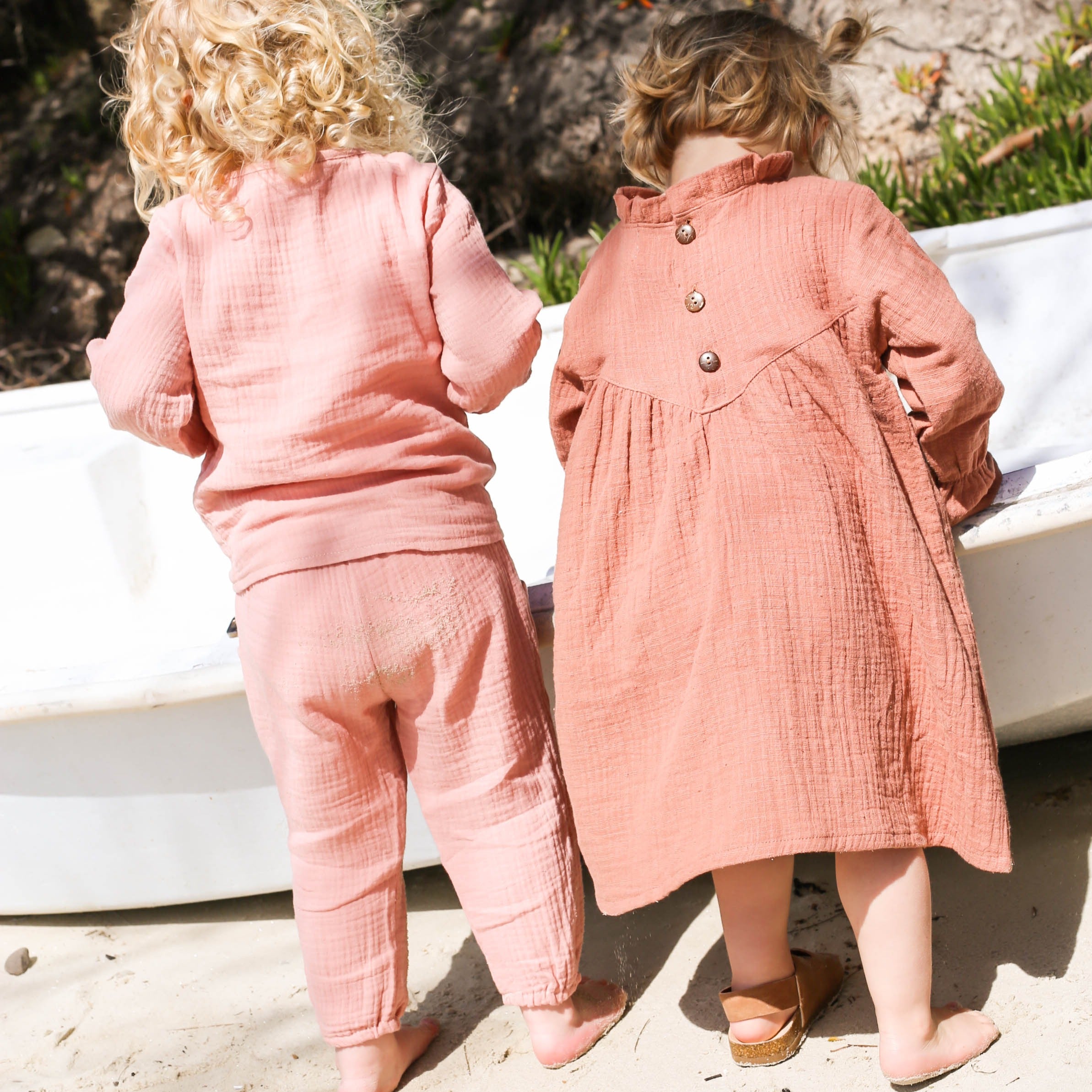 the willow set 100% cotton pink loui the label